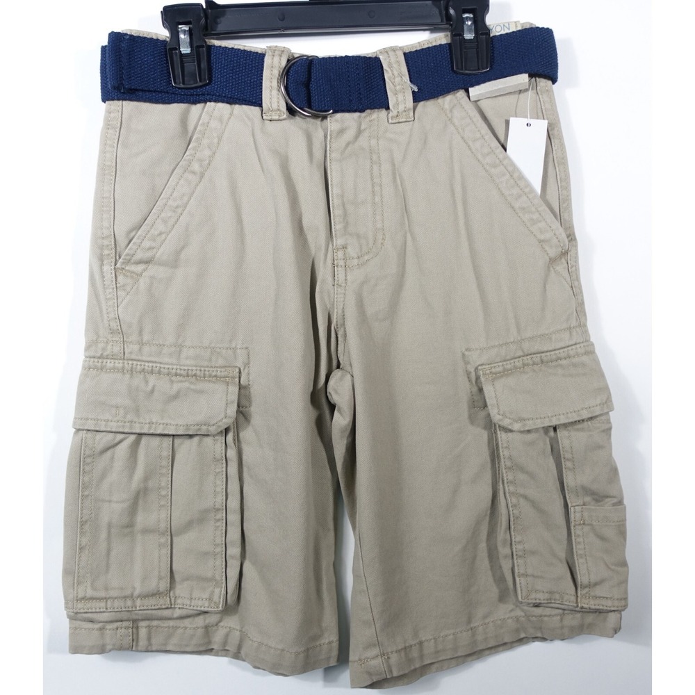 Canyon River Blues Cargo Shorts Boys 8 Adjustable Waistband Belted Cotton Khaki